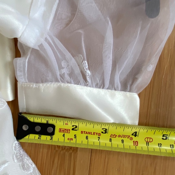 Vintage Dress Jessica McClintock Size 4 Sheer Lace Ivory Communion Flower Girl - Picture 10 of 14